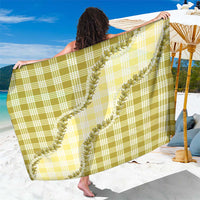 Yellow Hawaii Palaka Sarong Hawaiian Pikake Lei