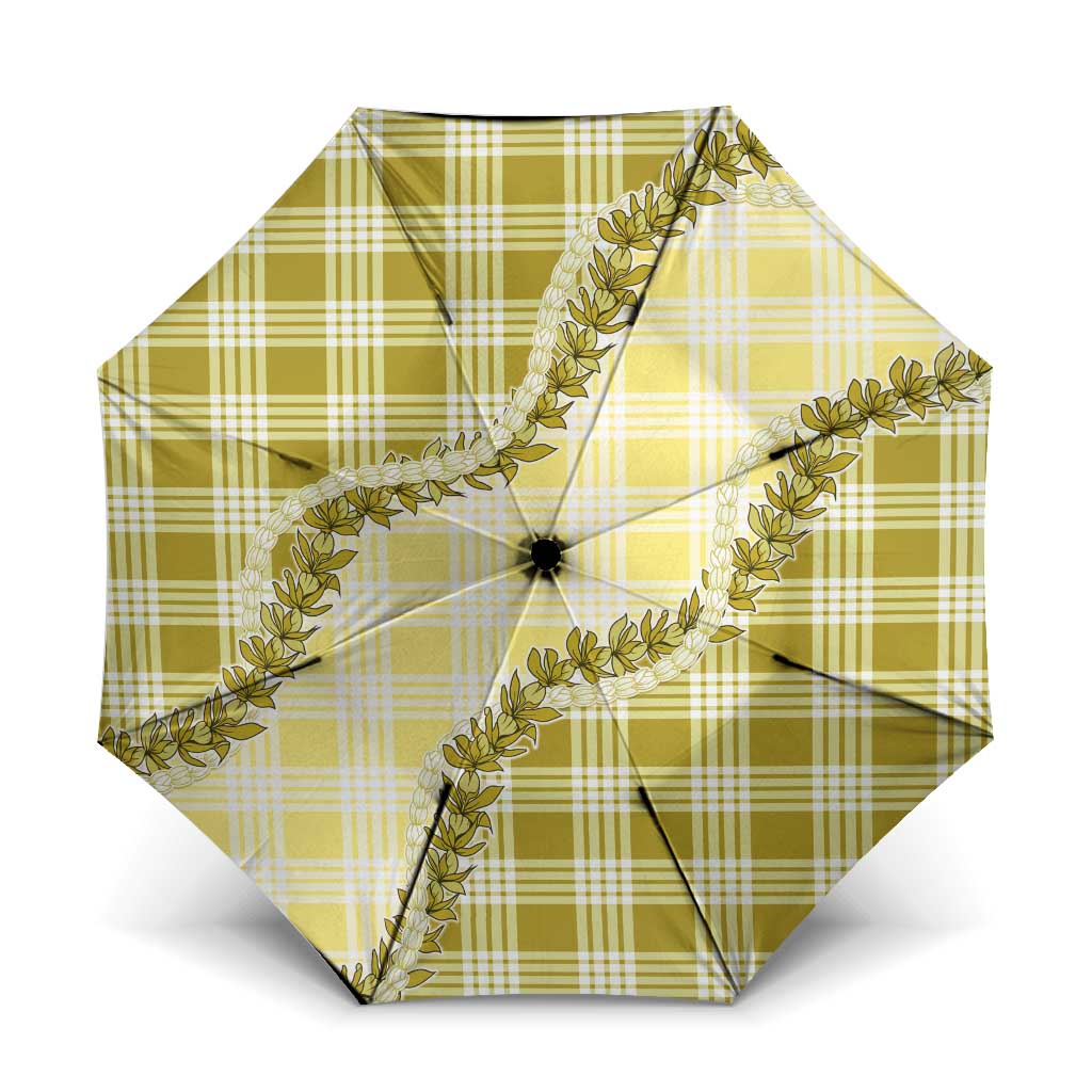 Yellow Hawaii Palaka Umbrella Hawaiian Pikake Lei