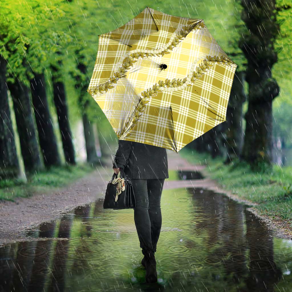 Yellow Hawaii Palaka Umbrella Hawaiian Pikake Lei
