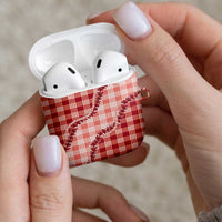 Red Hawaii Palaka AirPods Case Hawaiian Pikake Lei