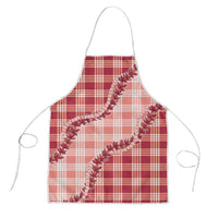 Red Hawaii Palaka Apron Hawaiian Pikake Lei