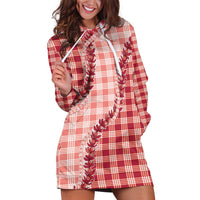 Red Hawaii Palaka Hoodie Dress Hawaiian Pikake Lei LT05 Red - Polynesian Pride