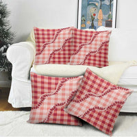 Red Hawaii Palaka Pillow Cover Hawaiian Pikake Lei