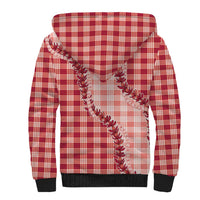 Red Hawaii Palaka Sherpa Hoodie Hawaiian Pikake Lei LT05 - Polynesian Pride