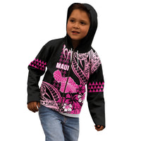 Hawaii Maui Upena Kiloi Kid Hoodie Kakau Tribal Pattern Pink Version LT05 - Polynesian Pride