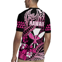 Hawaii Maui Upena Kiloi Rugby Jersey Kakau Tribal Pattern Pink Version