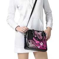 Hawaii Maui Upena Kiloi Shoulder Handbag Kakau Tribal Pattern Pink Version