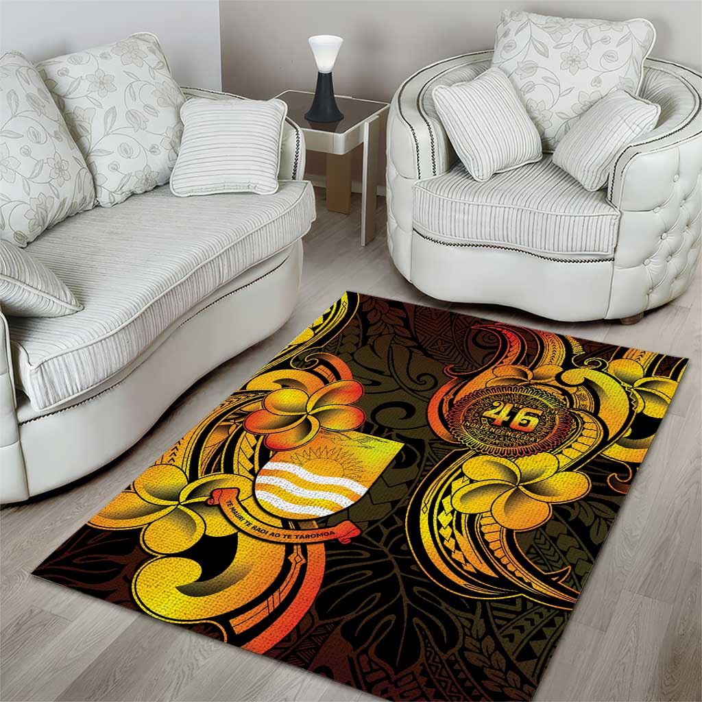 Personalised Kiribati Independence Day Area Rug 46th Anniversary