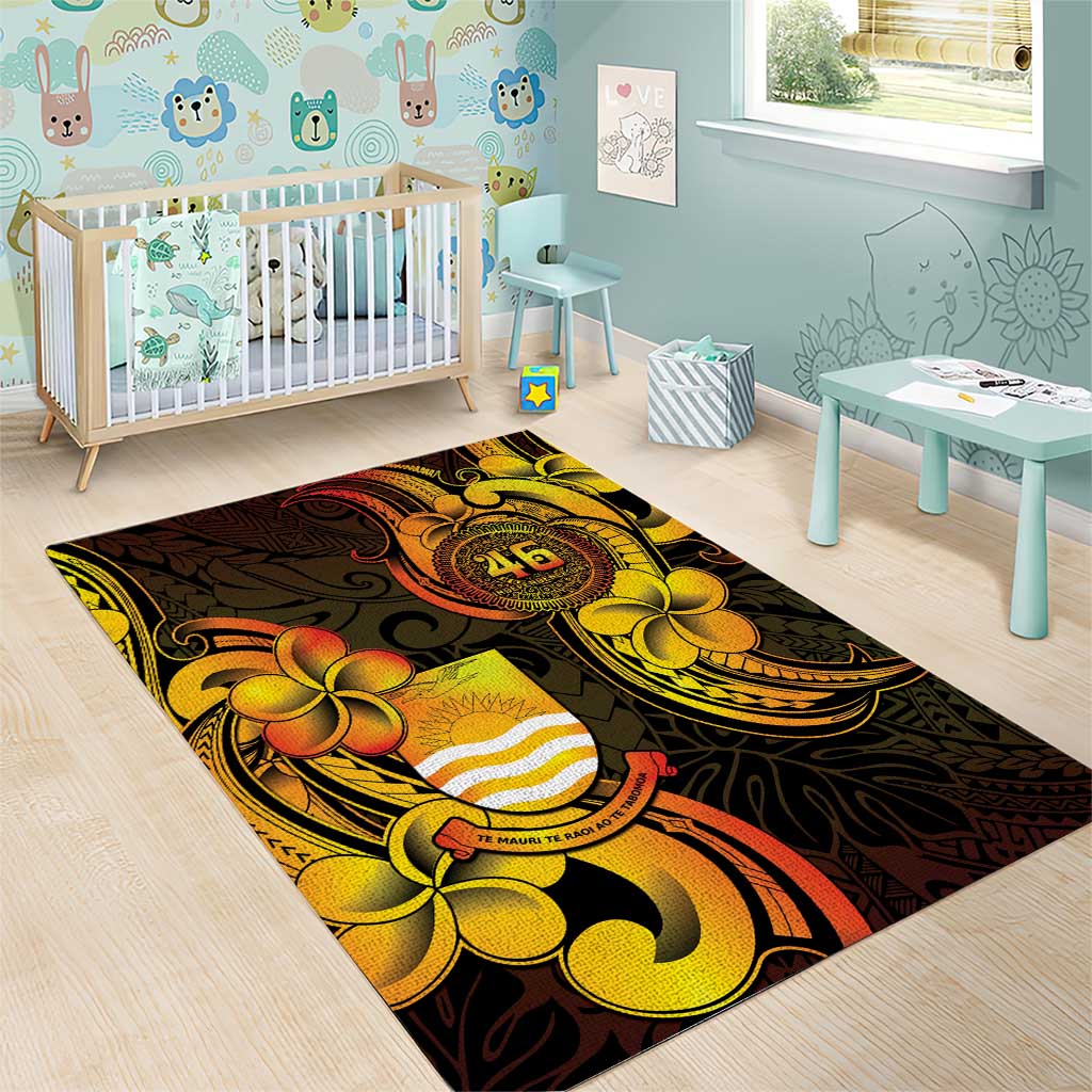 Personalised Kiribati Independence Day Area Rug 46th Anniversary