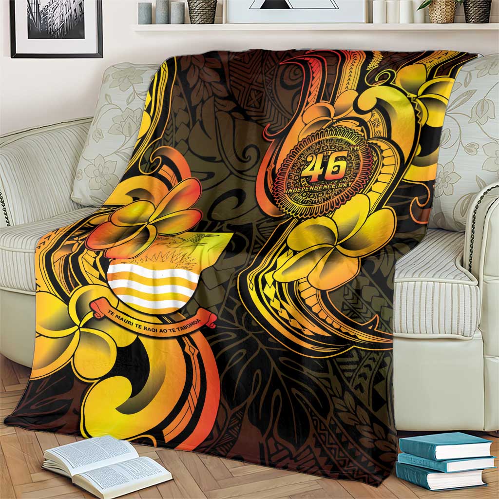 Personalised Kiribati Independence Day Blanket 46th Anniversary