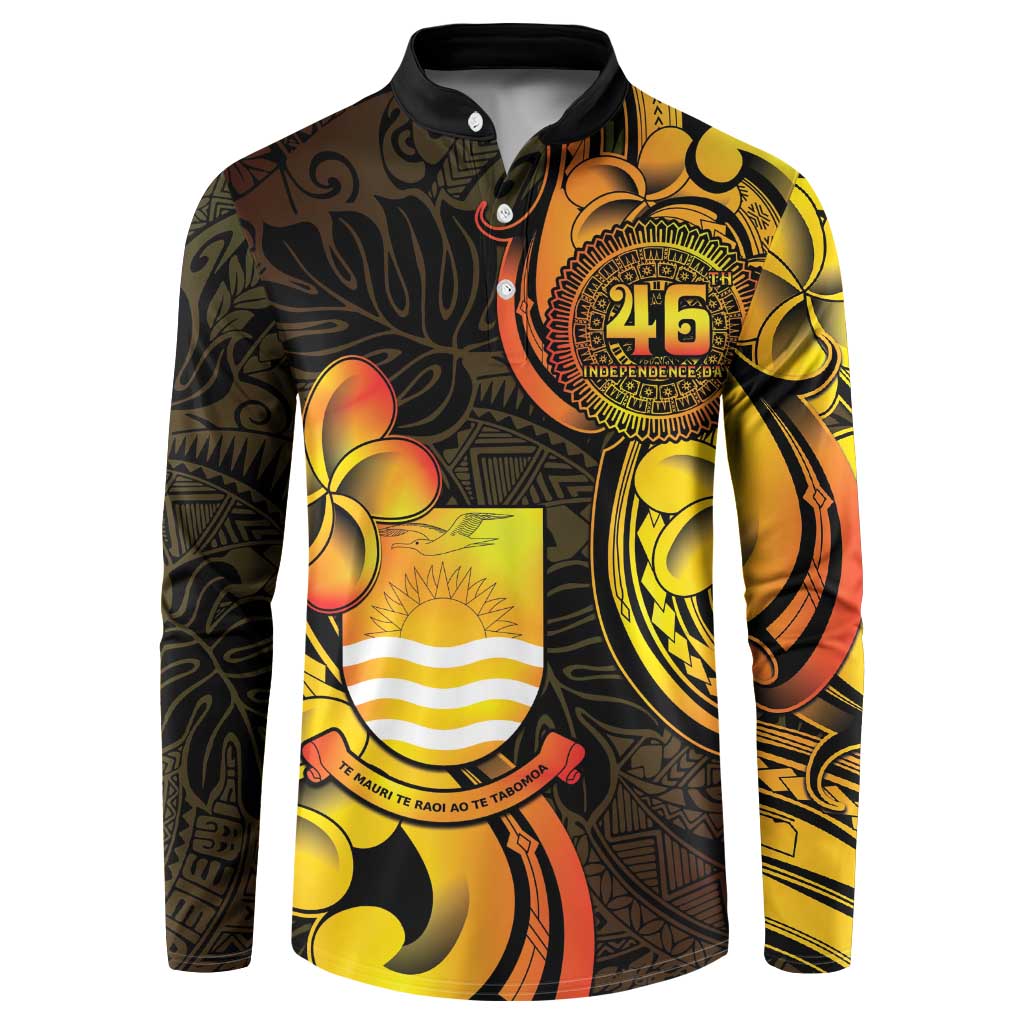 Personalised Kiribati Independence Day Button Sweatshirt 46th Anniversary