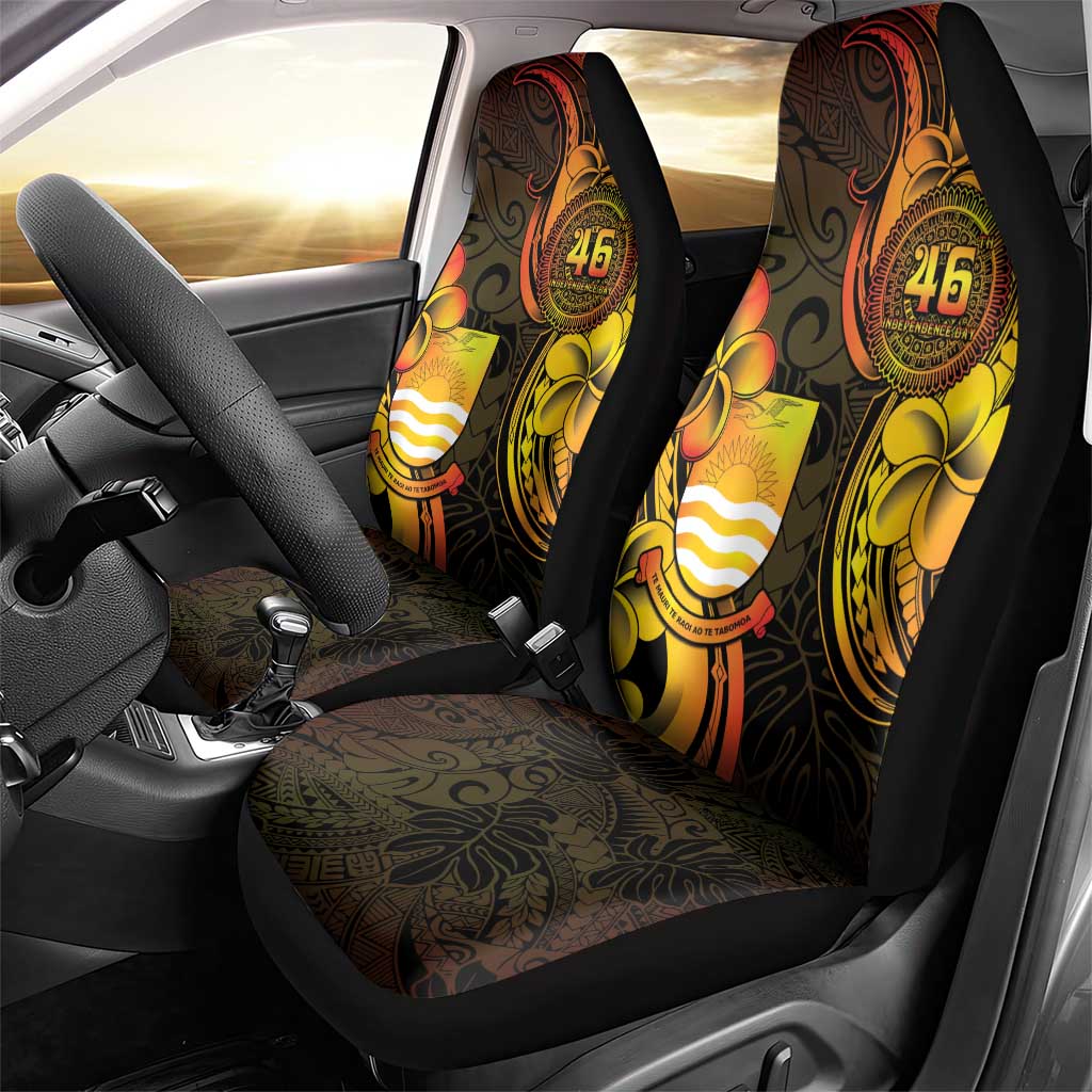 Personalised Kiribati Independence Day Car Seat Cover 46th Anniversary