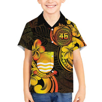 Personalised Kiribati Independence Day Family Matching Puletasi and Hawaiian Shirt 46th Anniversary