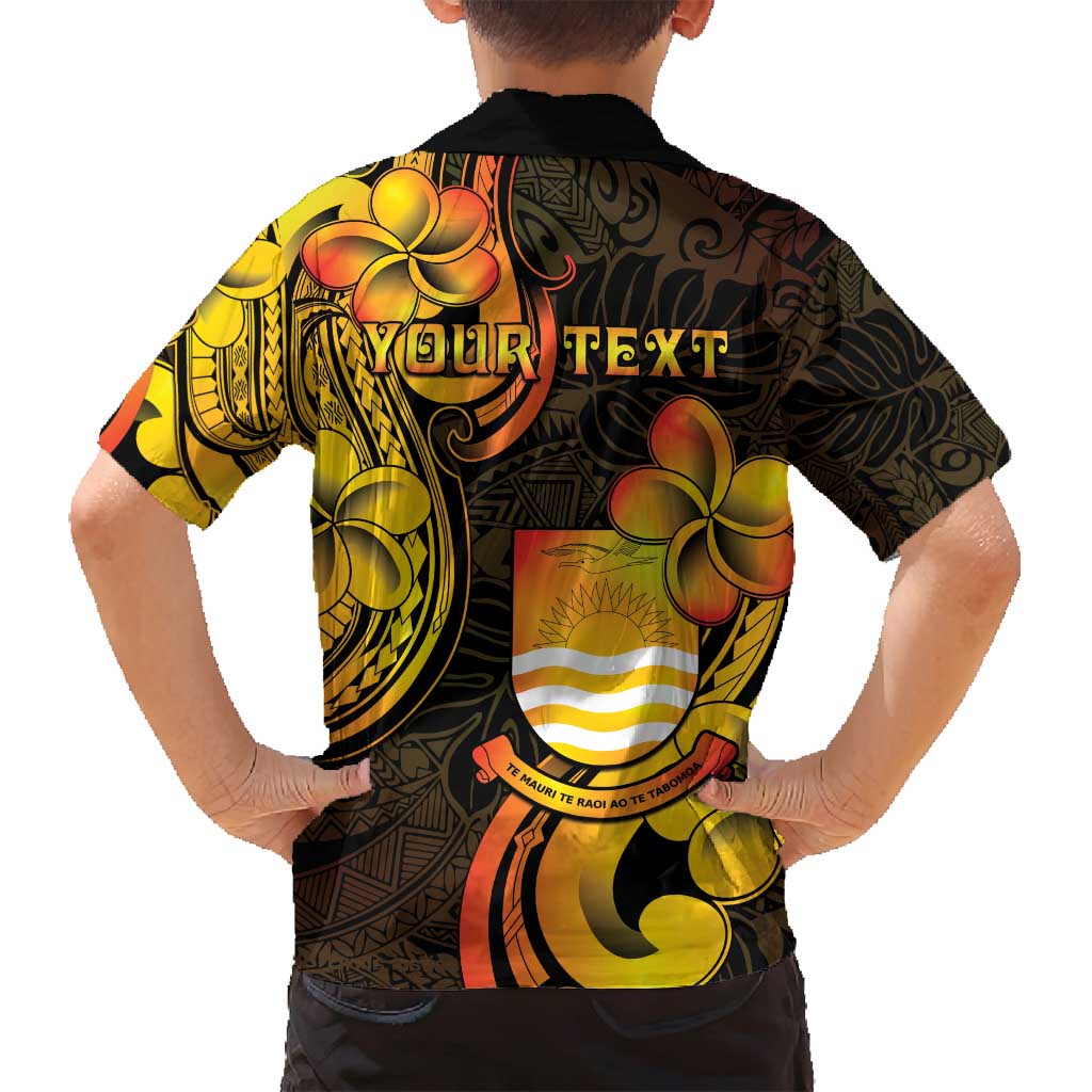 Personalised Kiribati Independence Day Family Matching Tank Maxi Dress and Hawaiian Shirt 46th Anniversary