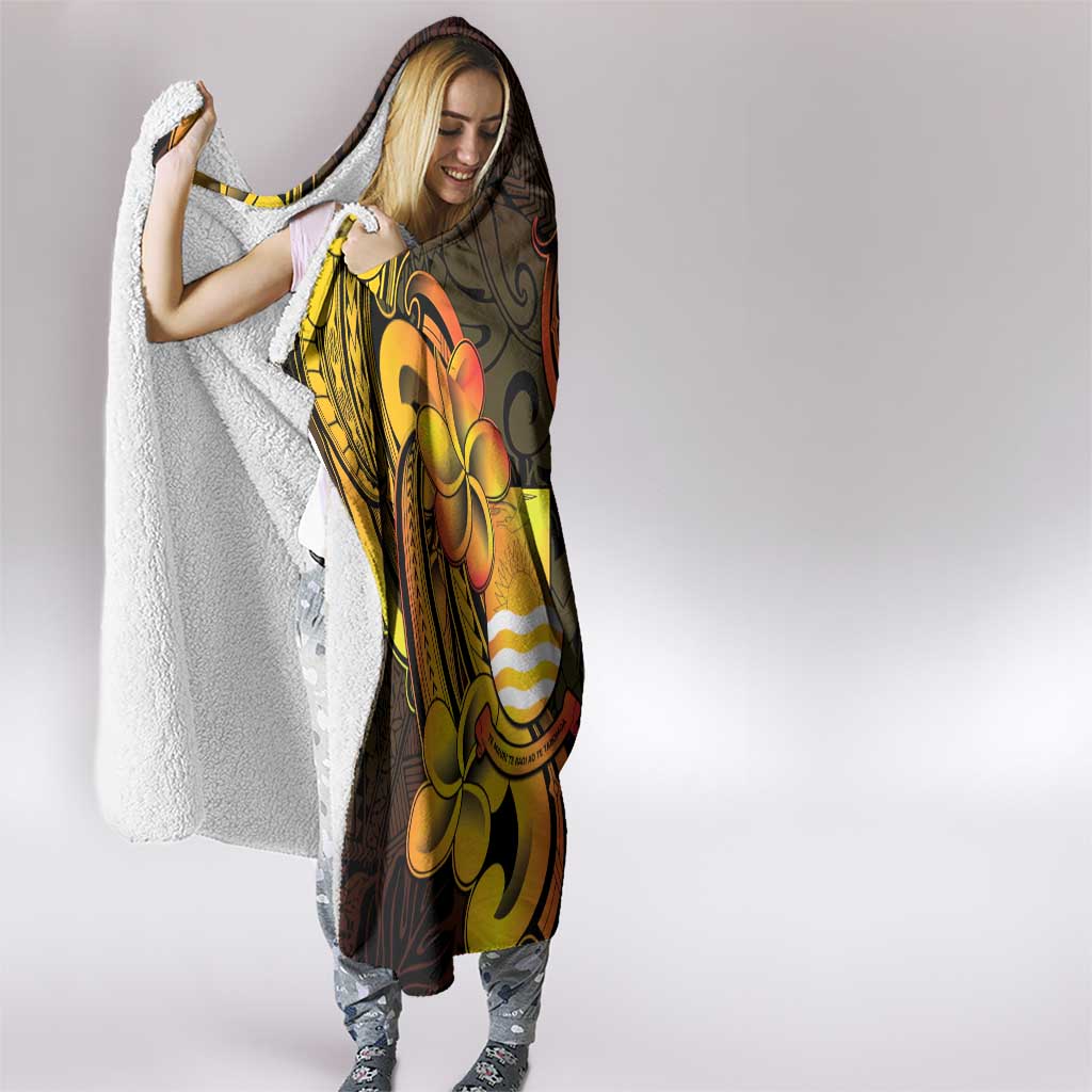 Personalised Kiribati Independence Day Hooded Blanket 46th Anniversary