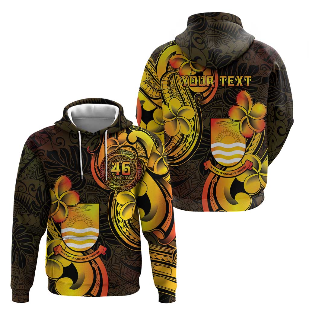 Personalised Kiribati Independence Day Hoodie 46th Anniversary