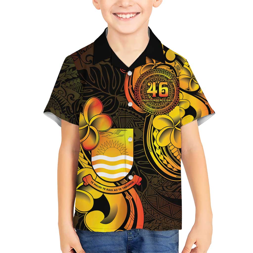 Personalised Kiribati Independence Day Kid Hawaiian Shirt 46th Anniversary