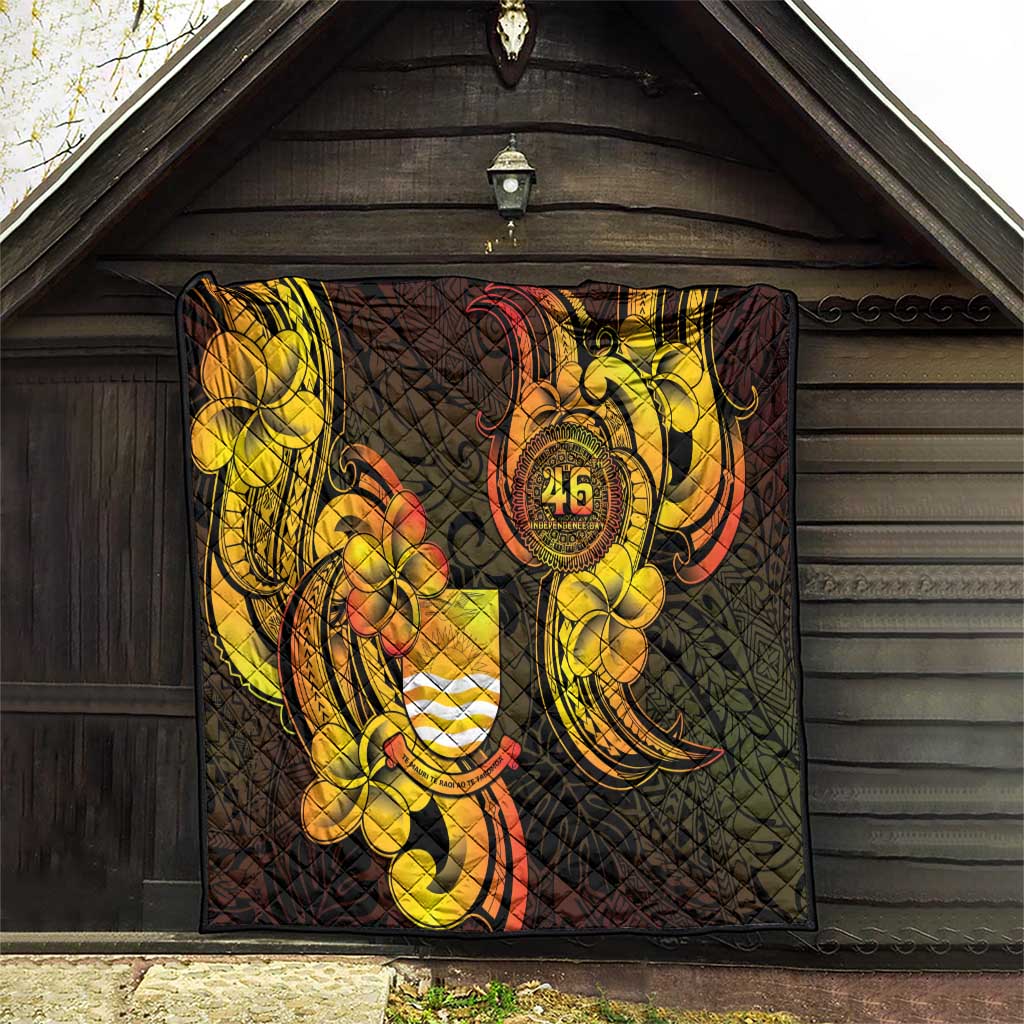 Personalised Kiribati Independence Day Quilt 46th Anniversary
