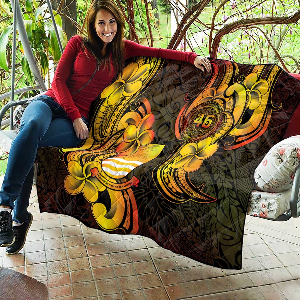 Personalised Kiribati Independence Day Quilt 46th Anniversary