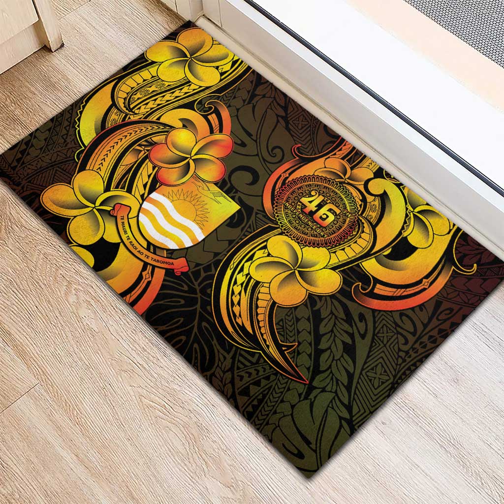 Personalised Kiribati Independence Day Rubber Doormat 46th Anniversary