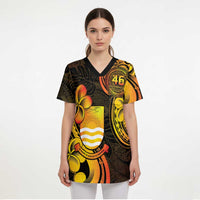 Personalised Kiribati Independence Day Scrub Top 46th Anniversary - Polynesian Pride
