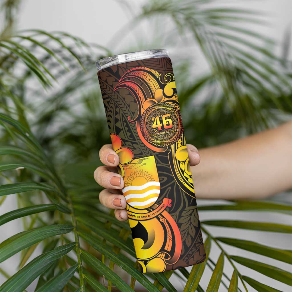 Personalised Kiribati Independence Day Skinny Tumbler 46th Anniversary