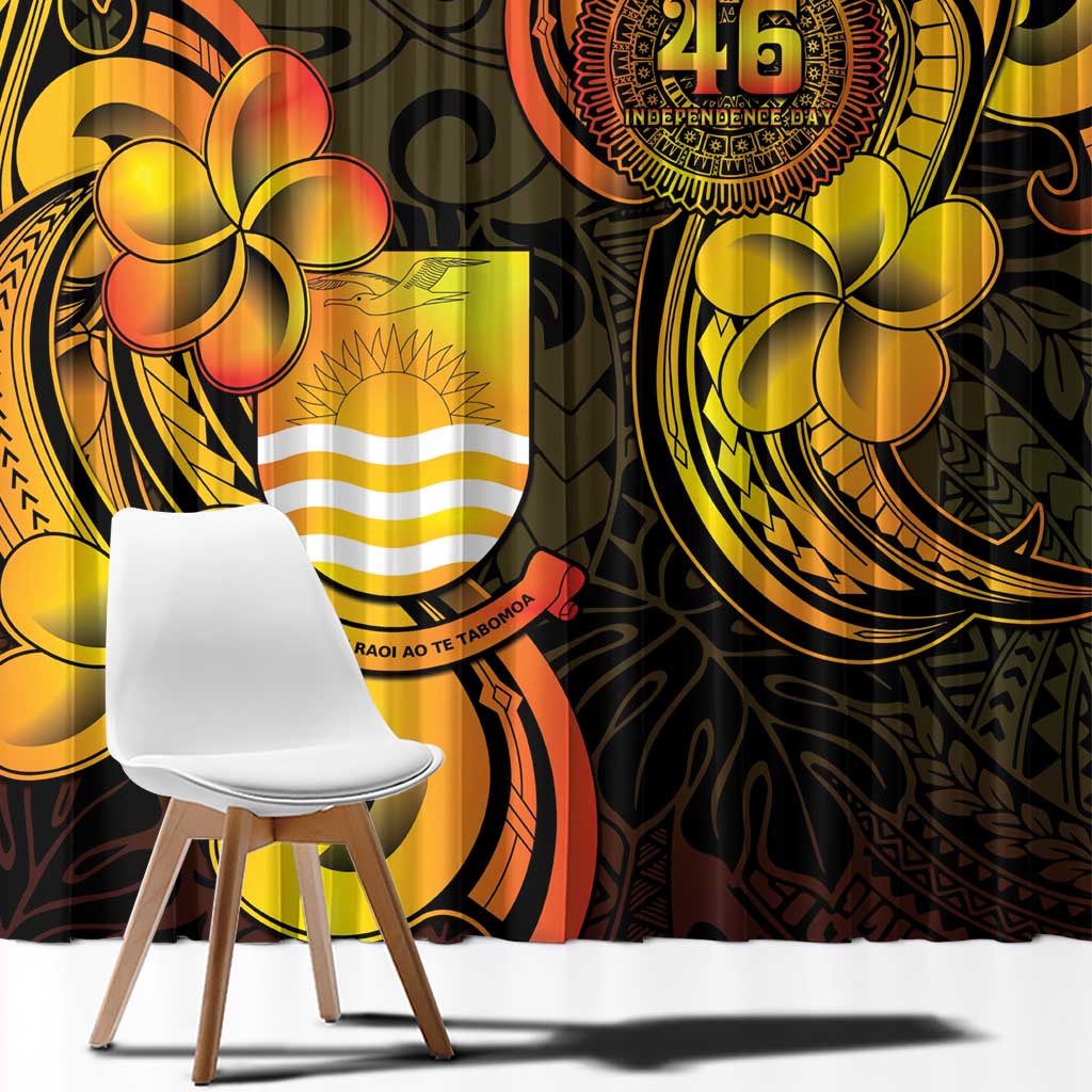 Personalised Kiribati Independence Day Window Curtain 46th Anniversary
