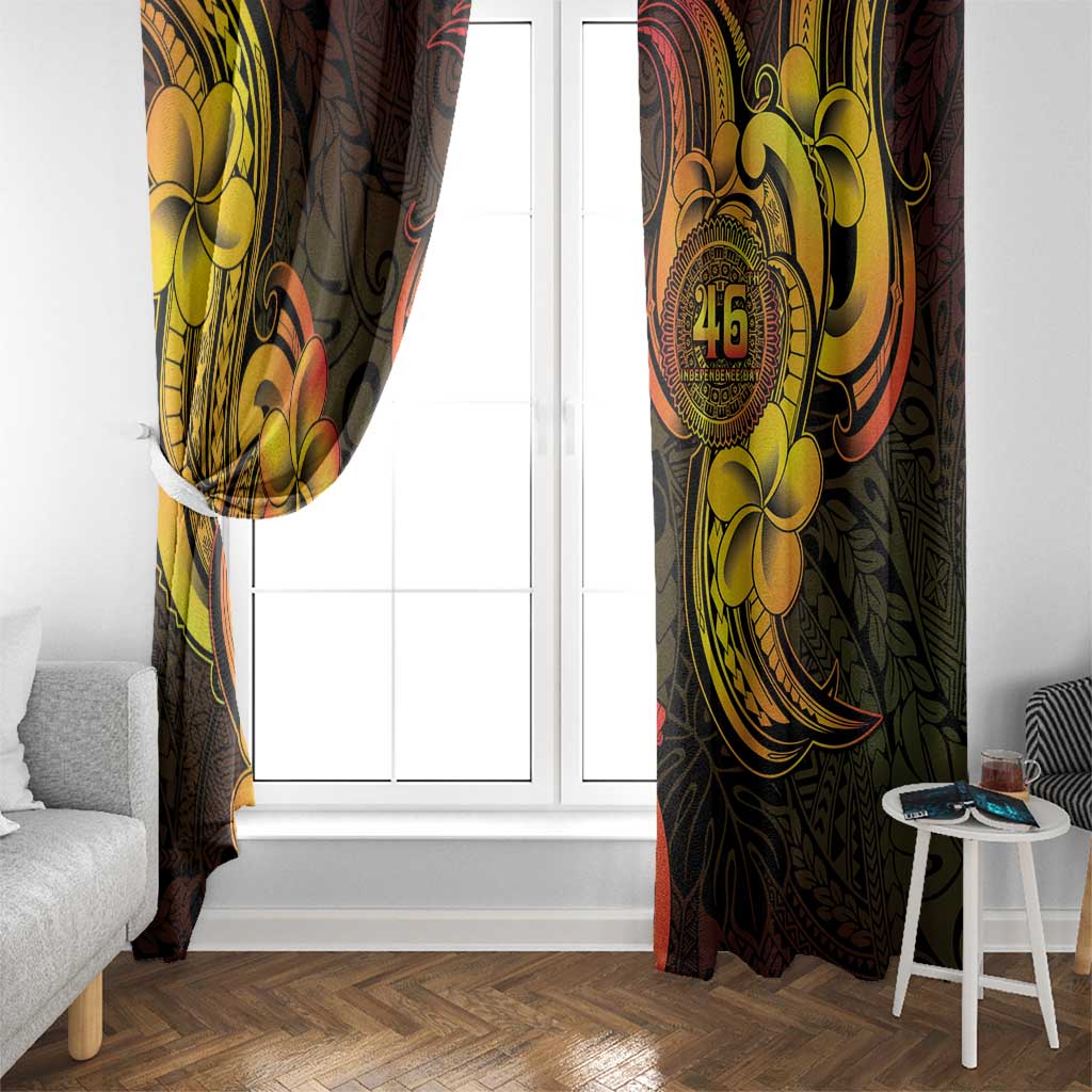 Personalised Kiribati Independence Day Window Curtain 46th Anniversary