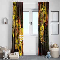 Personalised Kiribati Independence Day Window Curtain 46th Anniversary