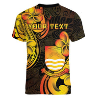 Personalised Kiribati Independence Day Women V-Neck T-Shirt 46th Anniversary