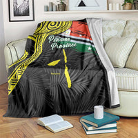 Vanuatu Penama Day Blanket Grunge Flag Style - Polynesian Pride