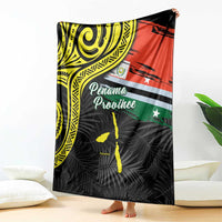 Vanuatu Penama Day Blanket Grunge Flag Style - Polynesian Pride