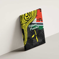 Vanuatu Penama Day Canvas Wall Art Grunge Flag Style - Polynesian Pride