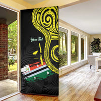 Vanuatu Penama Day Door Cover Grunge Flag Style - Polynesian Pride