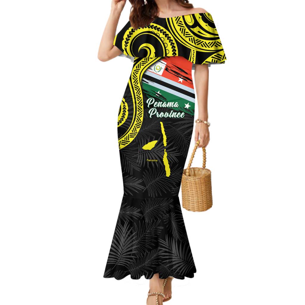 Personalised Vanuatu Penama Day Family Matching Mermaid Dress and Hawaiian Shirt Grunge Flag Style - Polynesian Pride