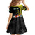 Personalised Vanuatu Penama Day Kid Short Sleeve Dress Grunge Flag Style - Polynesian Pride