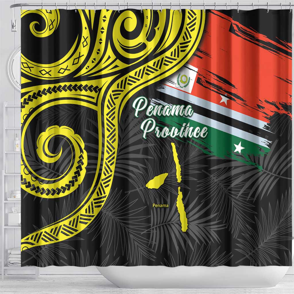 Vanuatu Penama Day Shower Curtain Grunge Flag Style - Polynesian Pride
