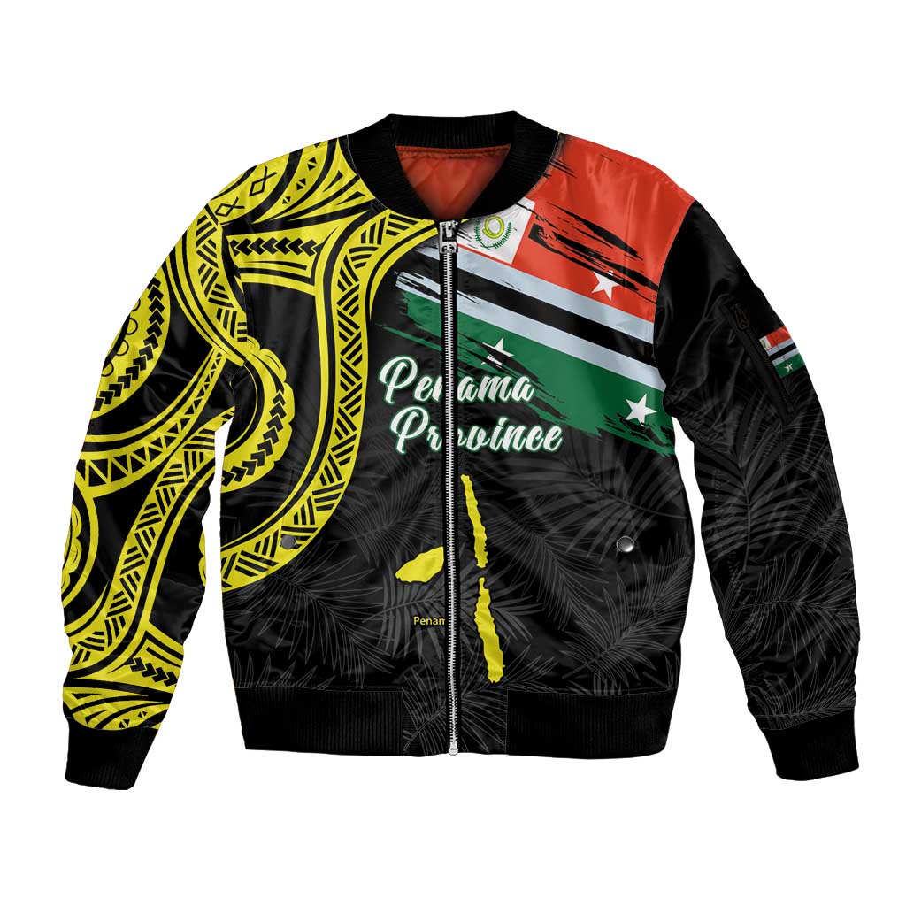 Personalised Vanuatu Penama Day Sleeve Zip Bomber Jacket Grunge Flag Style - Polynesian Pride