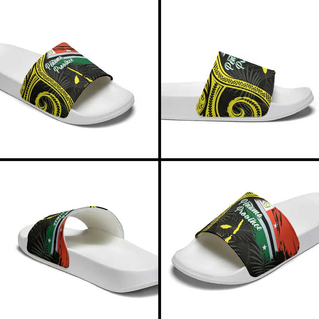 Vanuatu Penama Day Slide Sandals Grunge Flag Style - Polynesian Pride