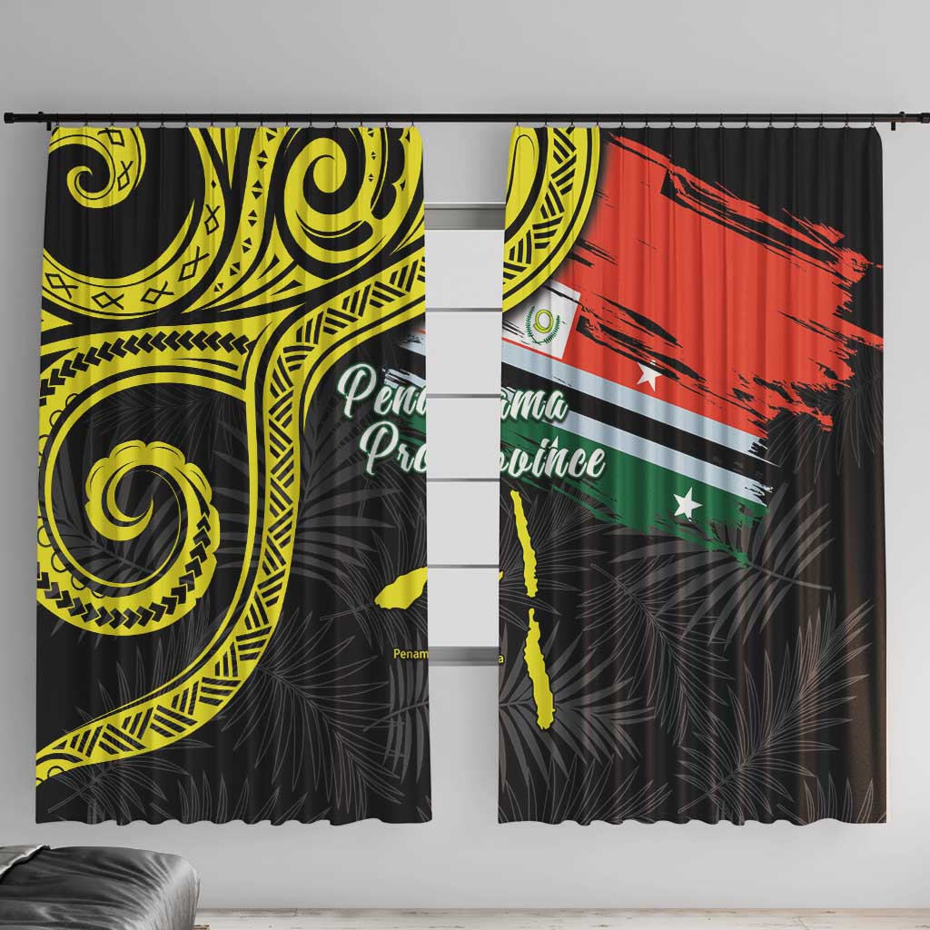Vanuatu Penama Day Window Curtain Grunge Flag Style - Polynesian Pride