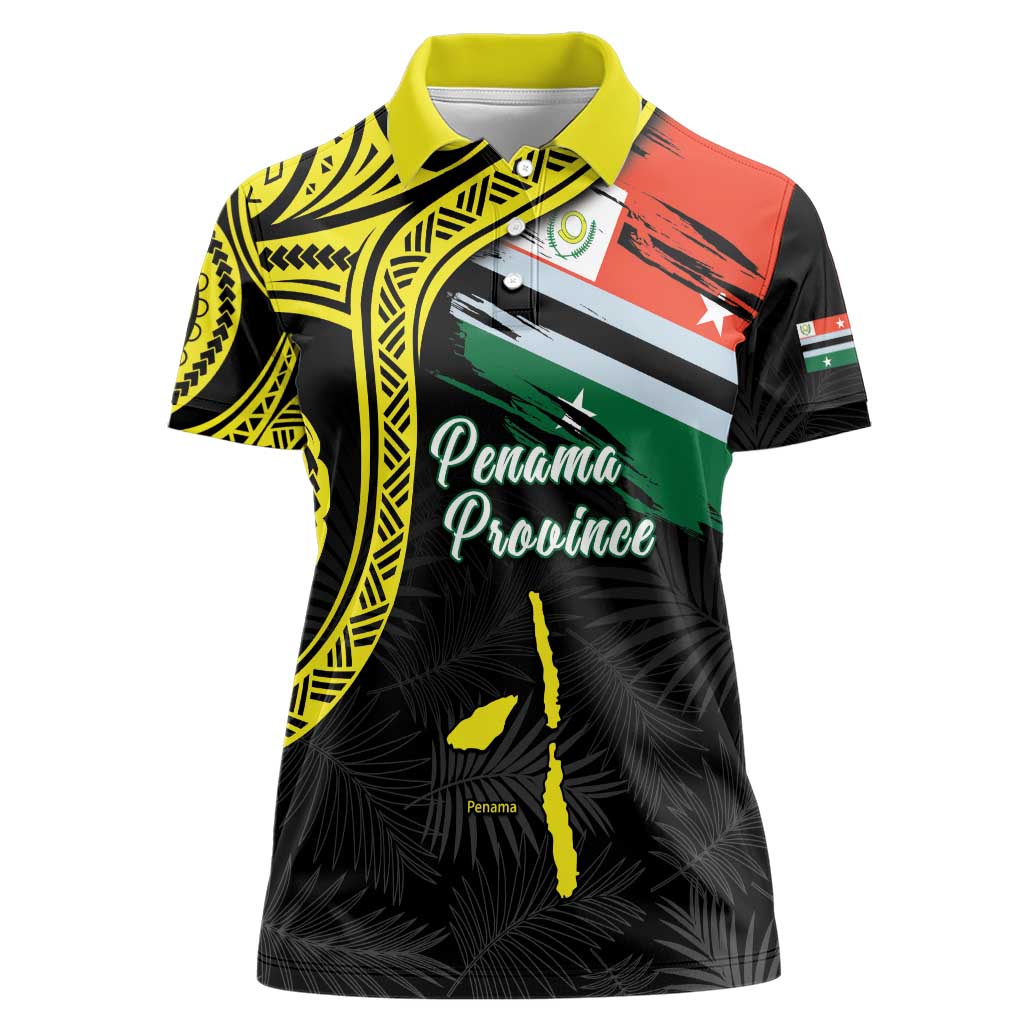 Personalised Vanuatu Penama Day Women Polo Shirt Grunge Flag Style - Polynesian Pride