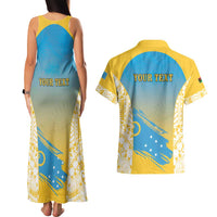 Personalised Vanuatu Sanma Day Couples Matching Tank Maxi Dress and Hawaiian Shirt Special Style - Polynesian Pride