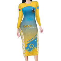 Personalised Vanuatu Sanma Day Family Matching Long Sleeve Bodycon Dress and Hawaiian Shirt Special Style - Polynesian Pride