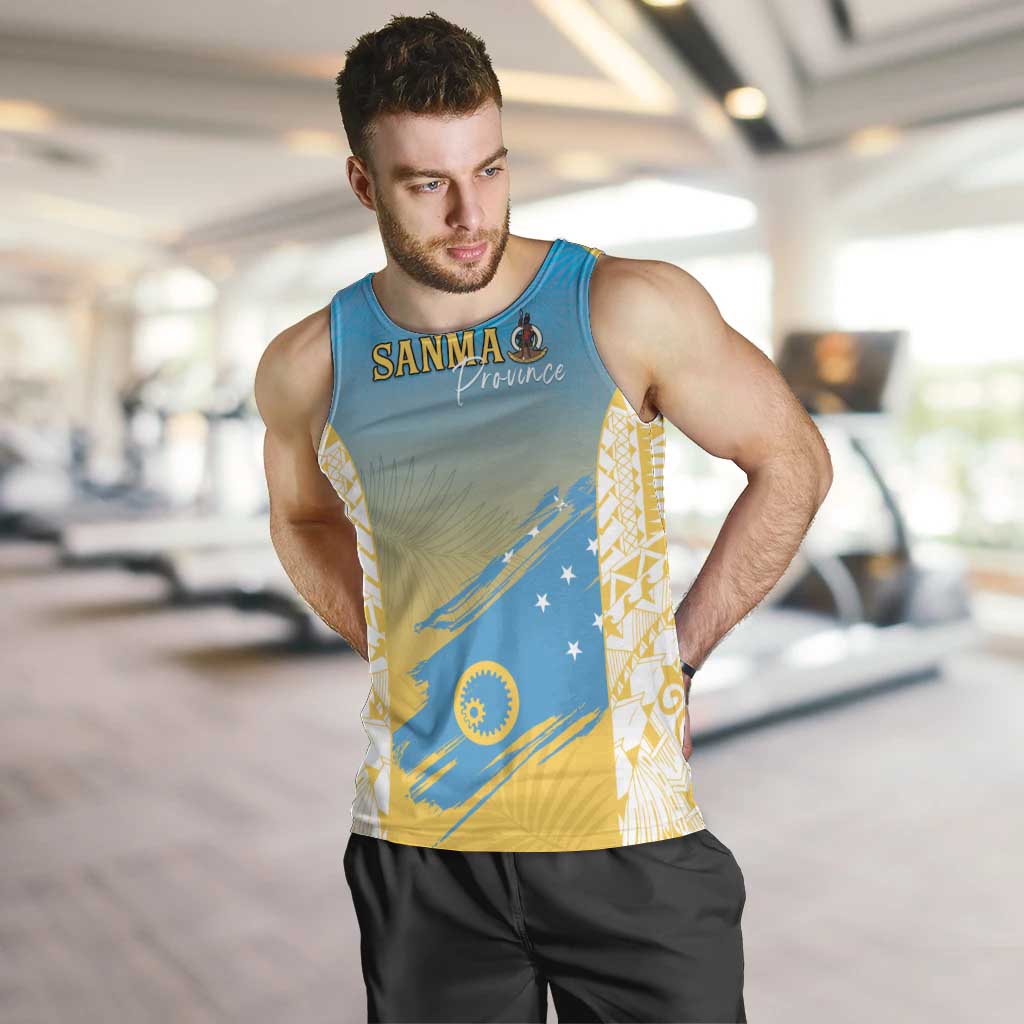 Personalised Vanuatu Sanma Day Men Tank Top Special Style - Polynesian Pride