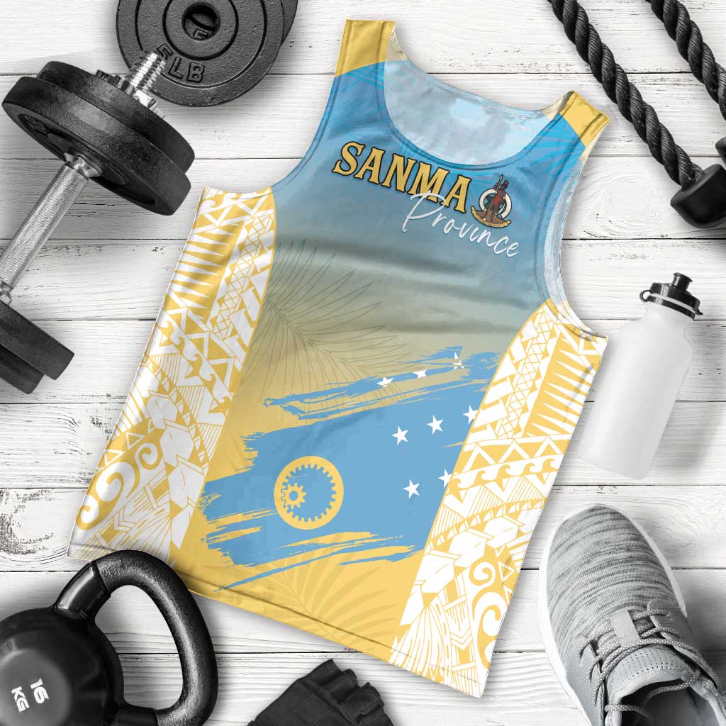 Personalised Vanuatu Sanma Day Men Tank Top Special Style - Polynesian Pride