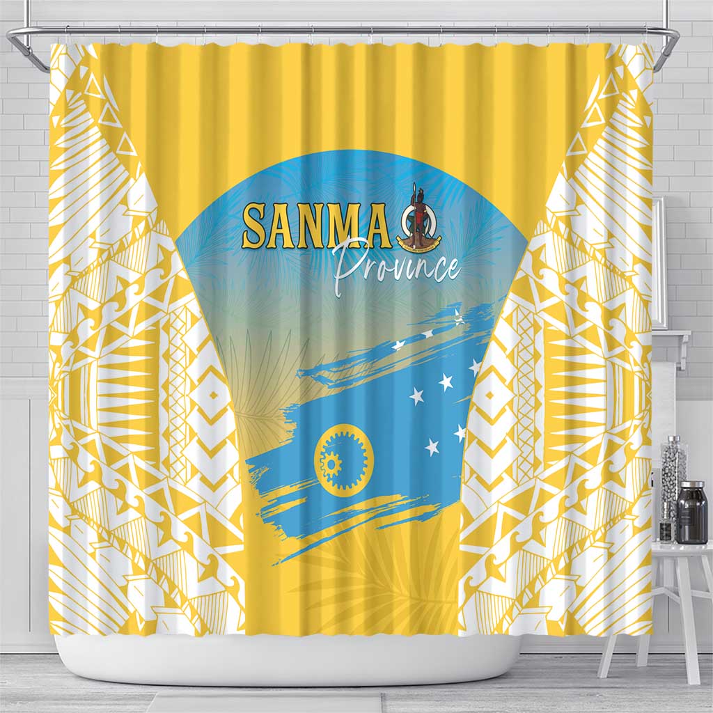 Vanuatu Sanma Day Shower Curtain Special Style - Polynesian Pride