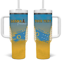 Personalised Vanuatu Sanma Day Tumbler With Handle Special Style - Polynesian Pride