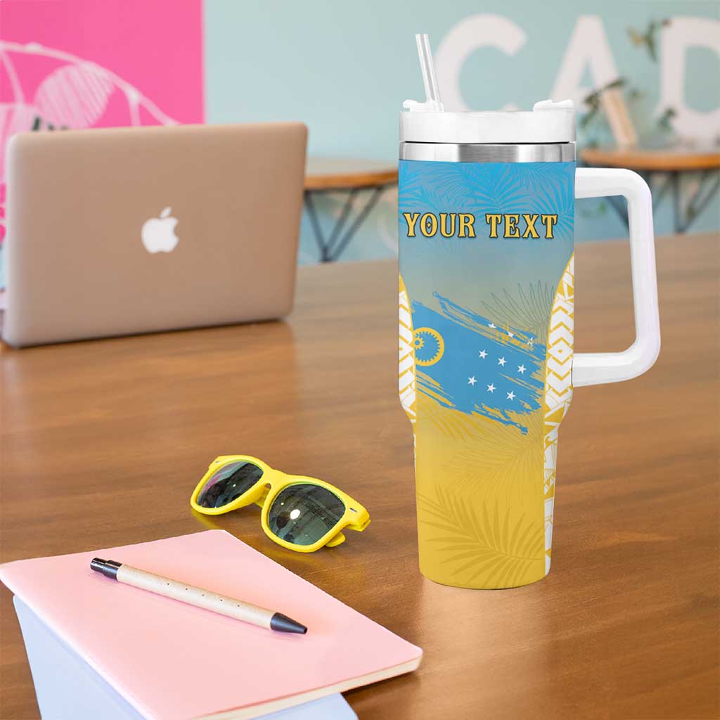 Personalised Vanuatu Sanma Day Tumbler With Handle Special Style - Polynesian Pride