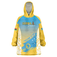 Personalised Vanuatu Sanma Day Wearable Blanket Hoodie Special Style - Polynesian Pride