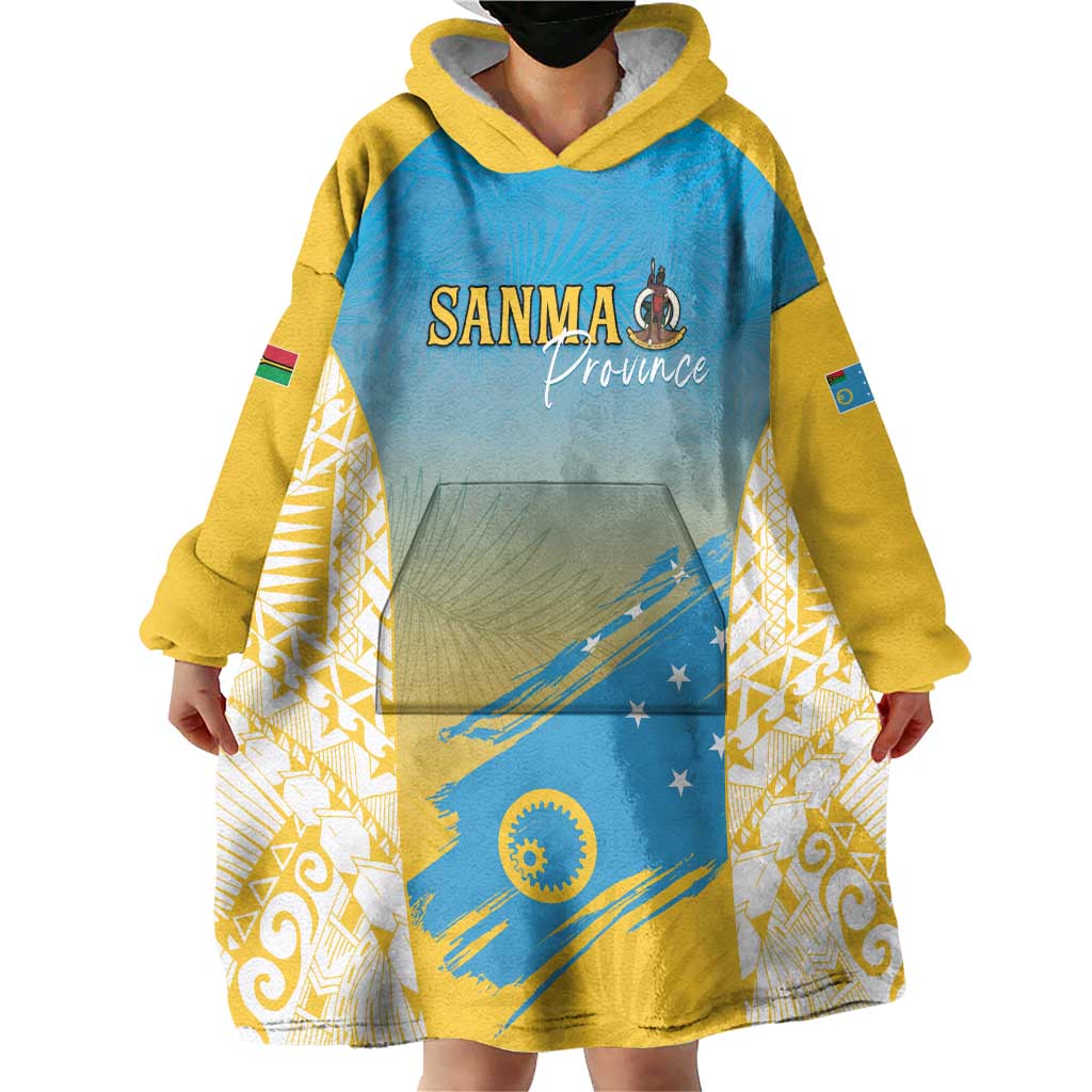 Personalised Vanuatu Sanma Day Wearable Blanket Hoodie Special Style - Polynesian Pride